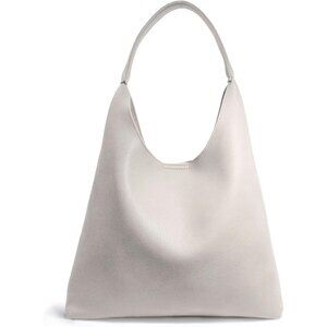 Women's Beige Soft Stylish Comfortable Vegan Leather Shoulder Hobo Bags